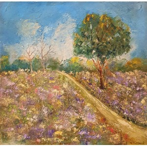 Hamid Alvi, 18 x 18 inch, Oil on Canvas, Landscape Painting, AC-HA-039